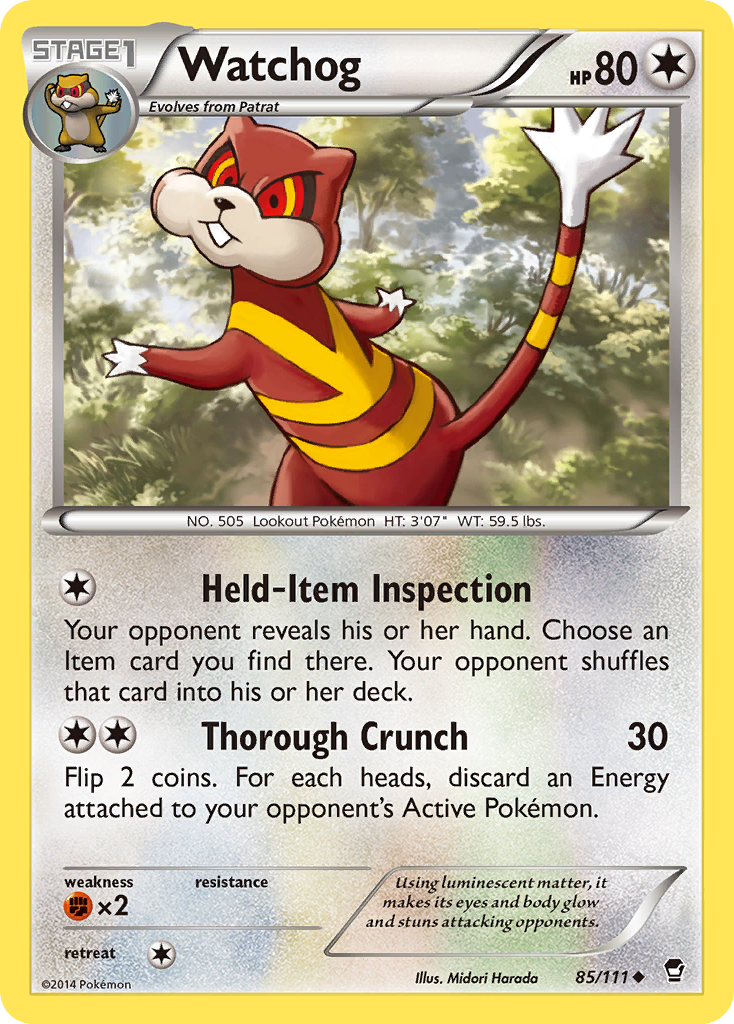 Watchog – Furious Fists 85/111 Pokémon card