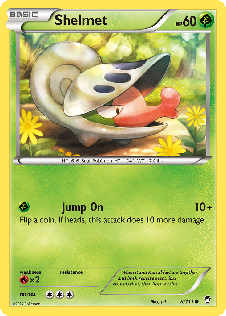 Shelmet – Furious Fists 8/111 Pokémon card