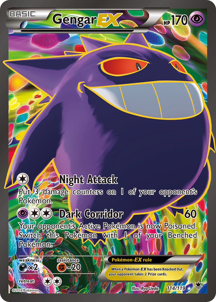 Gengar-EX – Phantom Forces 114/119 Pokémon card