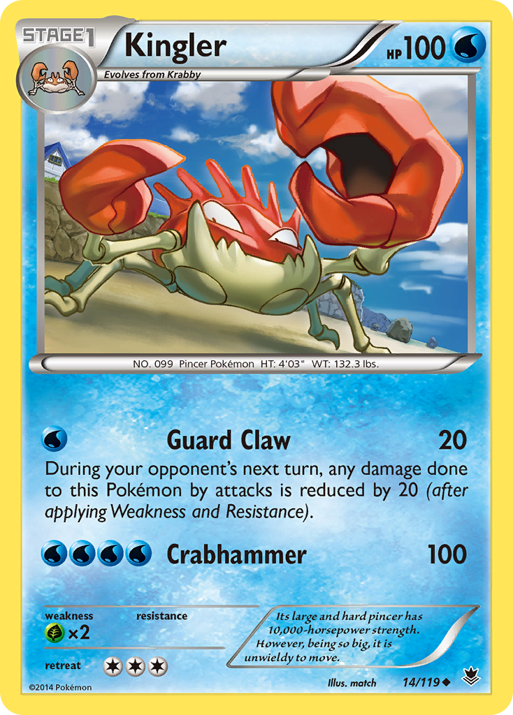 Kingler – Phantom Forces 14/119 Pokémon card