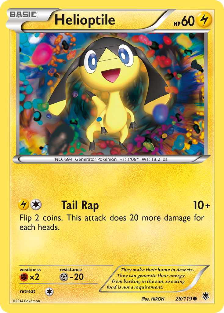 Helioptile – Phantom Forces 28/119 Pokémon card