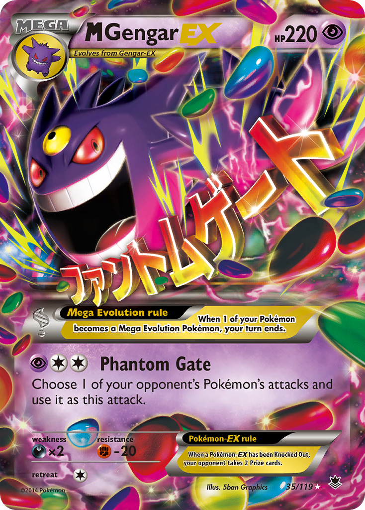 M Gengar-EX – Phantom Forces 35/119 Pokémon card