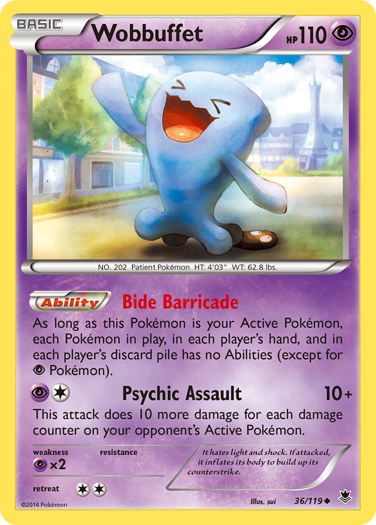 Wobbuffet – Phantom Forces 36/119 Pokémon card