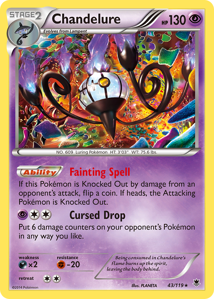 Chandelure – Phantom Forces 43/119 Pokémon card
