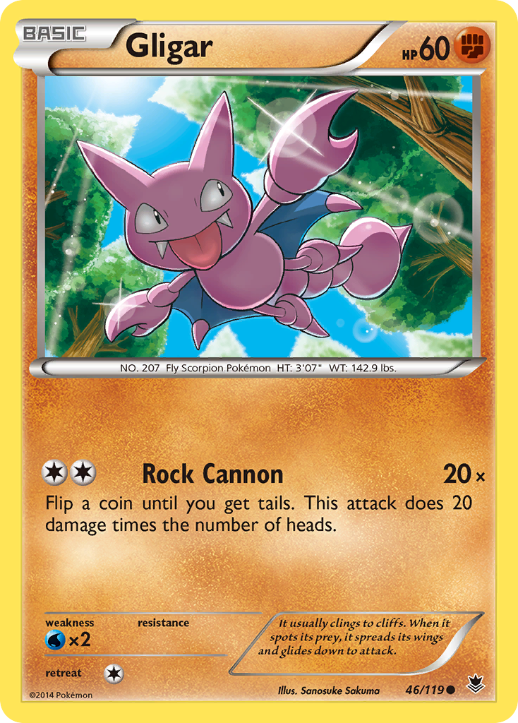 Gligar – Phantom Forces 46/119 Pokémon card