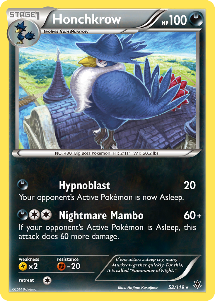 Honchkrow – Phantom Forces 52/119 Pokémon card