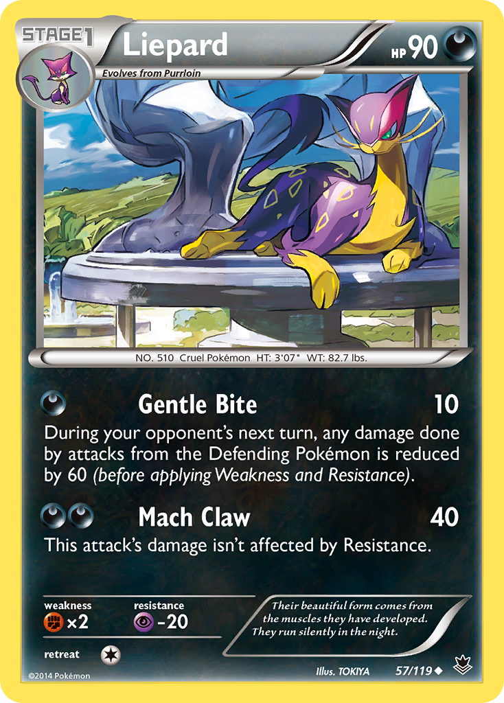 Liepard – Phantom Forces 57/119 Pokémon card