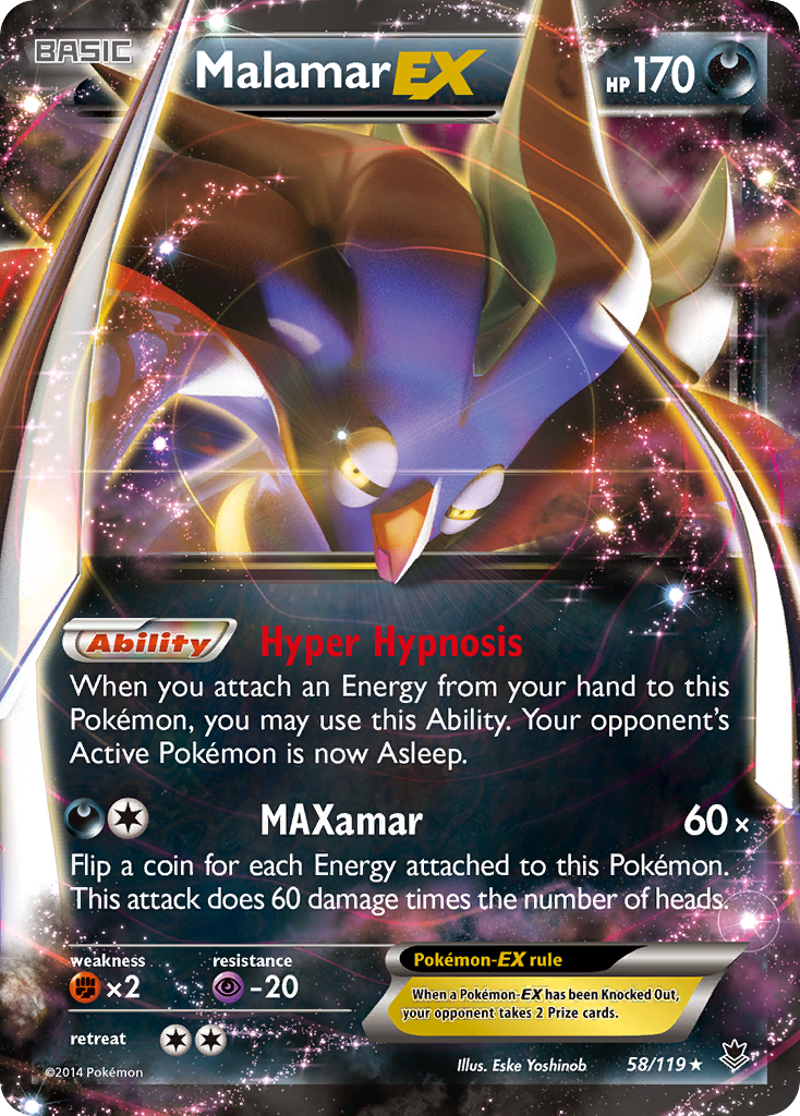 Malamar-EX – Phantom Forces 58/119 Pokémon card