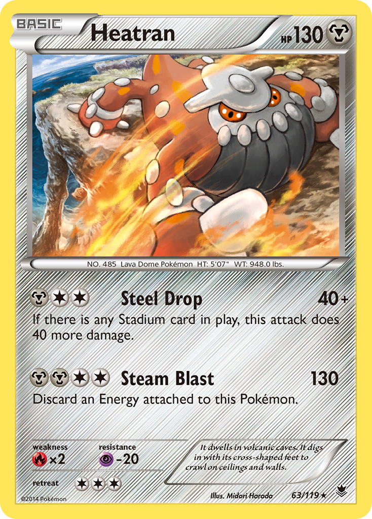Heatran – Phantom Forces 63/119 Pokémon card