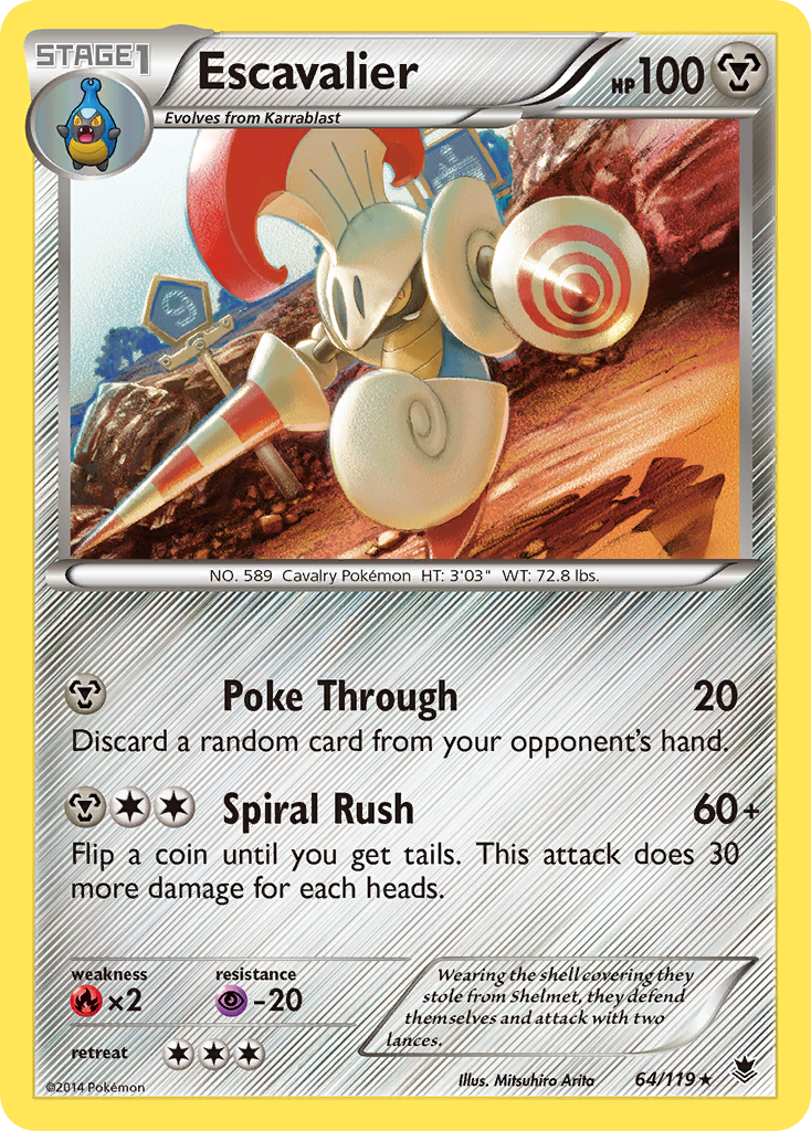 Escavalier – Phantom Forces 64/119 Pokémon card