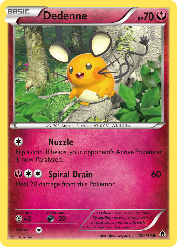 Dedenne – Phantom Forces 70/119 Pokémon card
