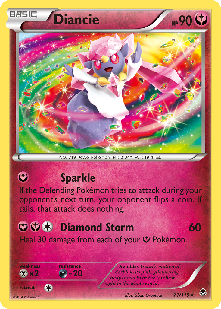 Diancie – Phantom Forces 71/119 Pokémon card