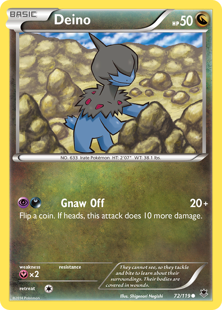 Deino – Phantom Forces 72/119 Pokémon card