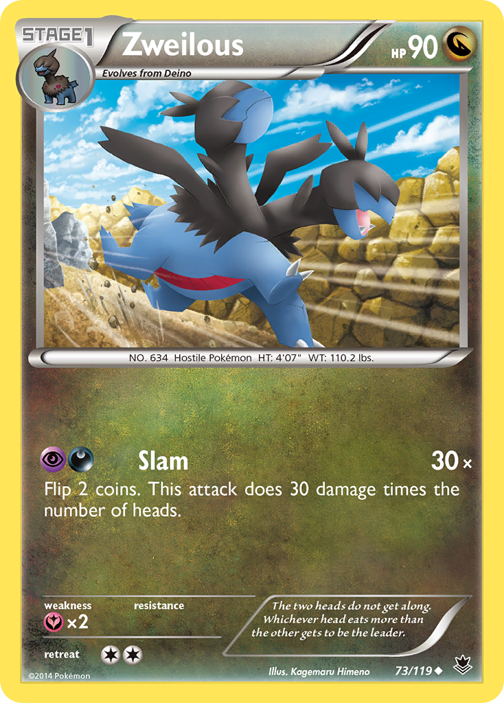 Zweilous – Phantom Forces 73/119 Pokémon card