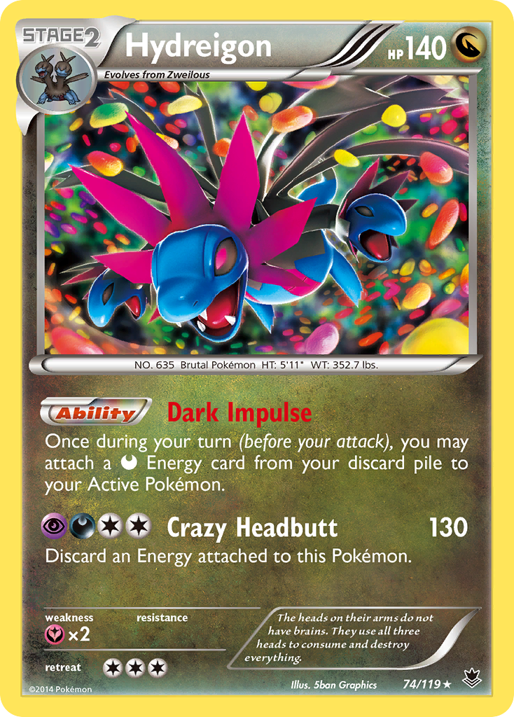 Hydreigon – Phantom Forces 74/119 Pokémon card