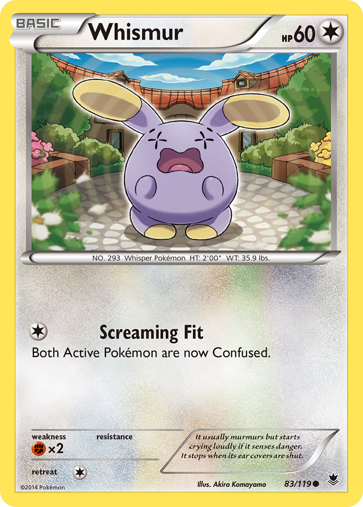 Whismur – Phantom Forces 83/119 Pokémon card