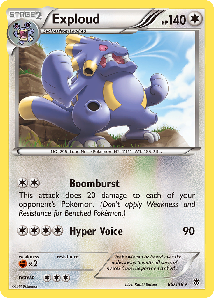 Exploud – Phantom Forces 85/119 Pokémon card
