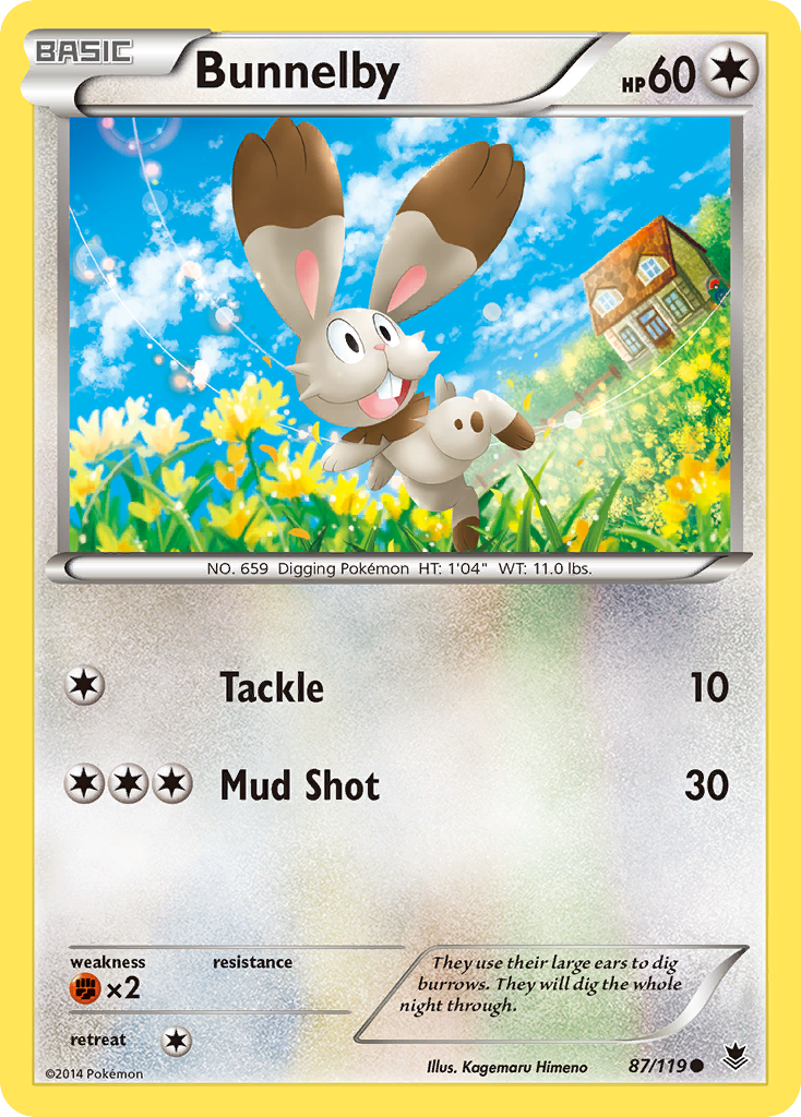 Bunnelby – Phantom Forces 87/119 Pokémon card