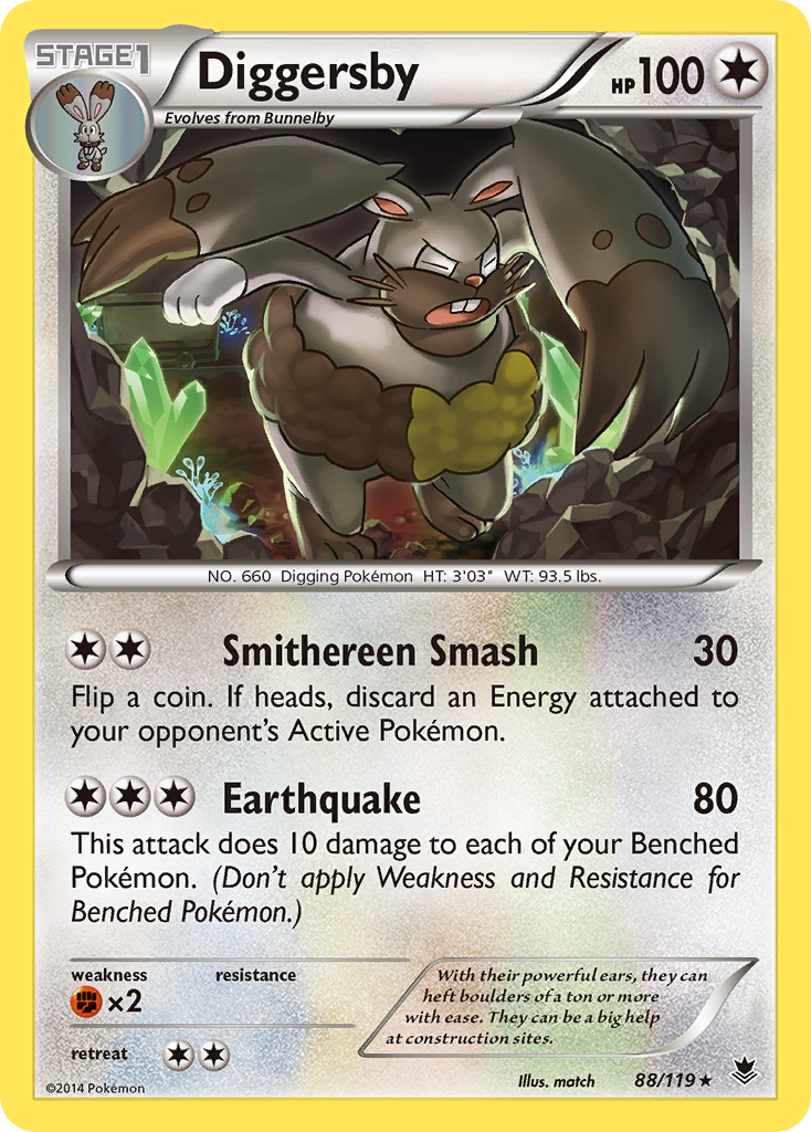 Diggersby – Phantom Forces 88/119 Pokémon card