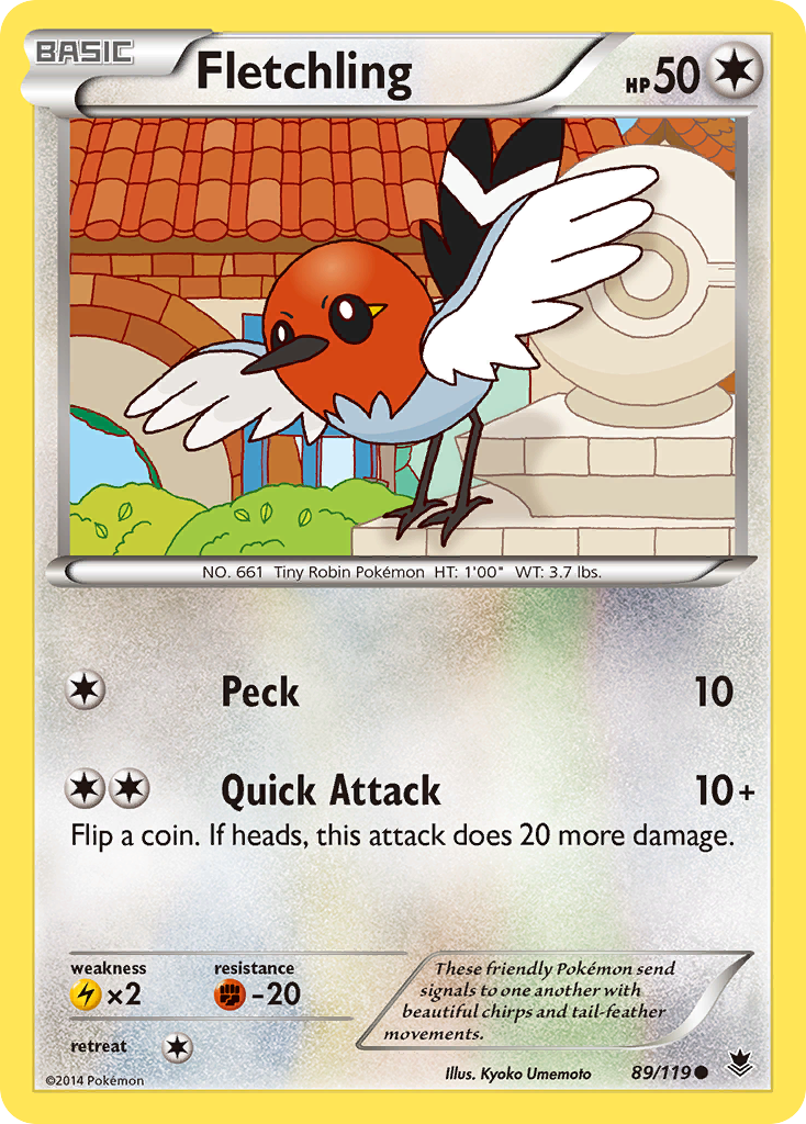Fletchling – Phantom Forces 89/119 Pokémon card