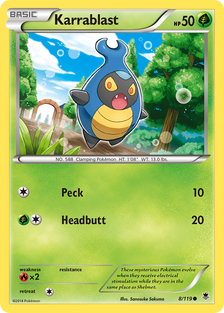 Karrablast – Phantom Forces 8/119 Pokémon card
