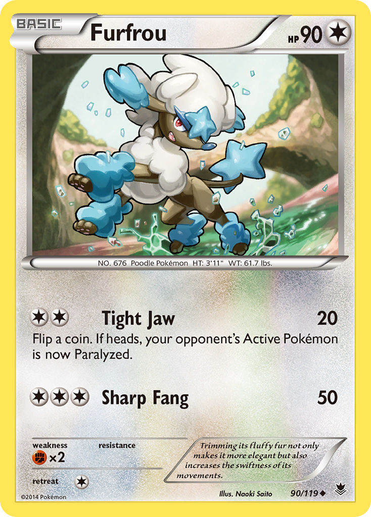 Furfrou – Phantom Forces 90/119 Pokémon card