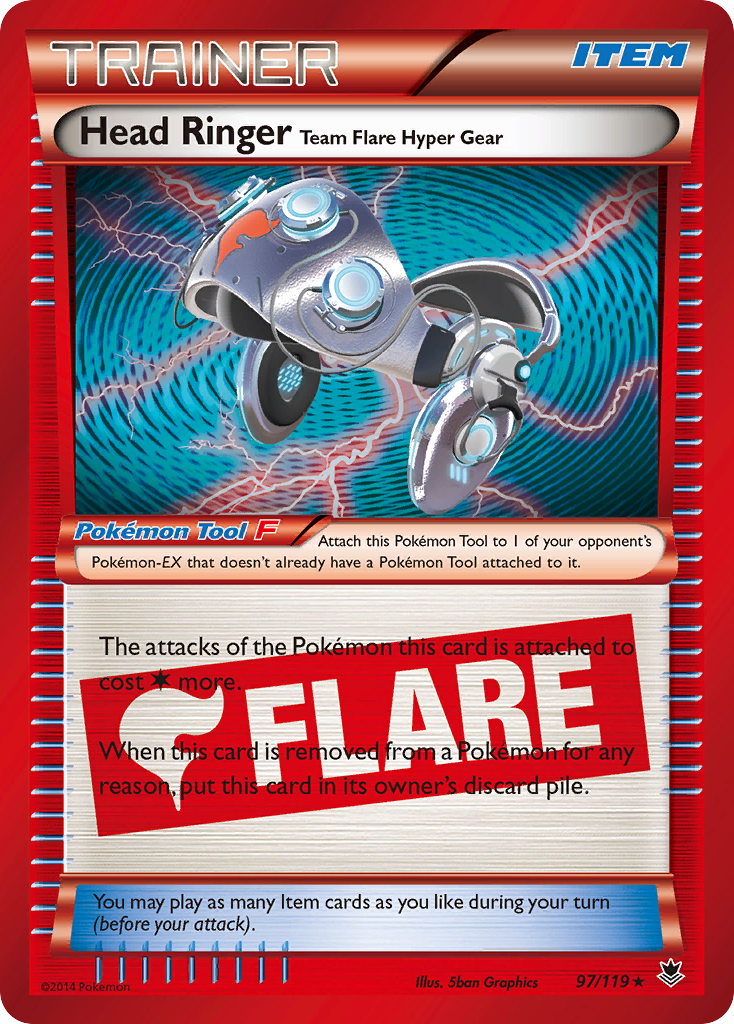 Head Ringer Team Flare Hyper Gear – Phantom Forces 97/119 Pokémon card