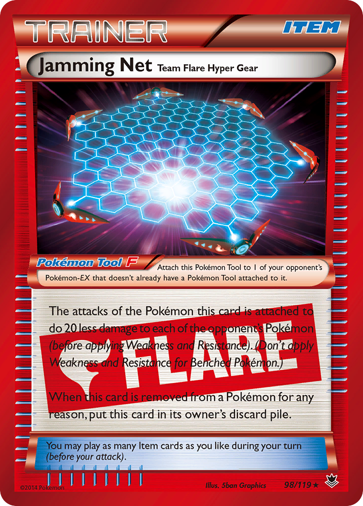 Jamming Net Team Flare Hyper Gear – Phantom Forces 98/119 Pokémon card