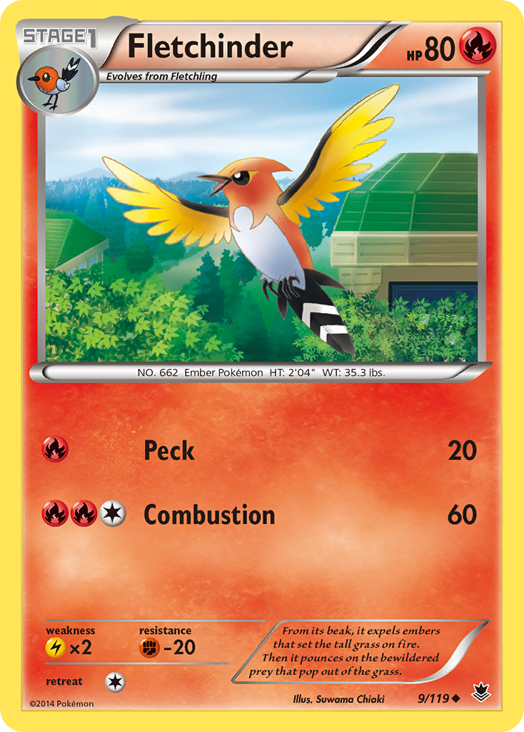 Fletchinder – Phantom Forces 9/119 Pokémon card