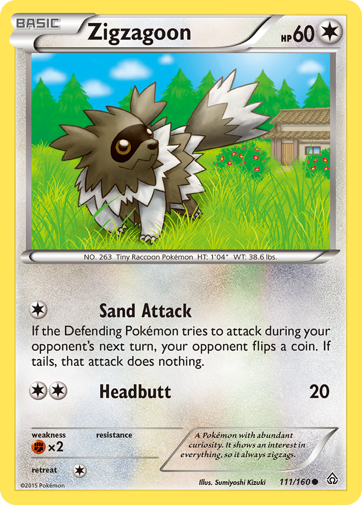 Zigzagoon – Primal Clash 111/160 Pokémon card