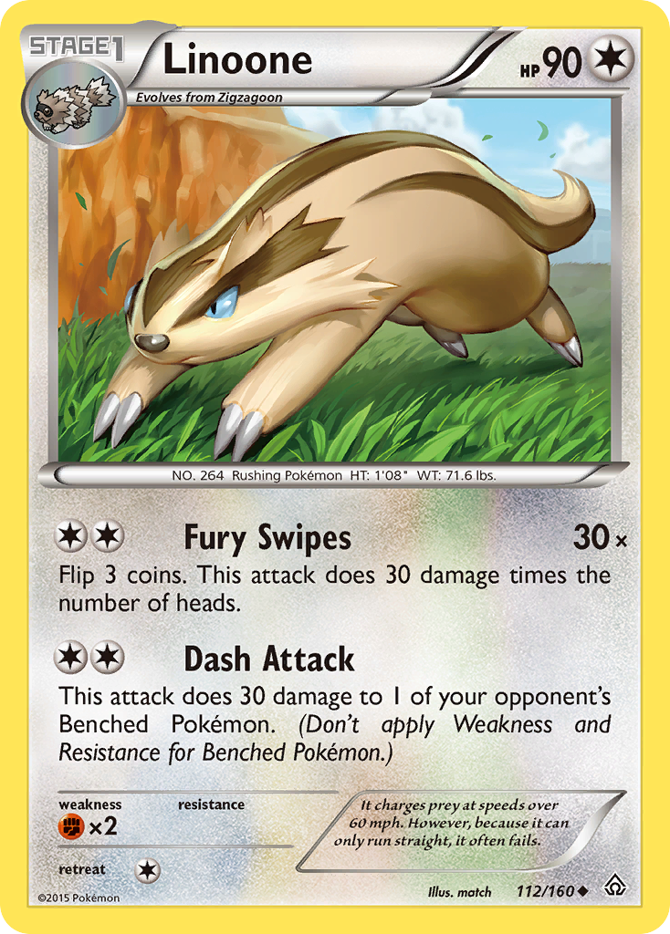 Linoone – Primal Clash 112/160 Pokémon card