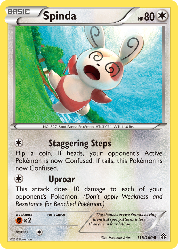 Spinda – Primal Clash 115/160 Pokémon card