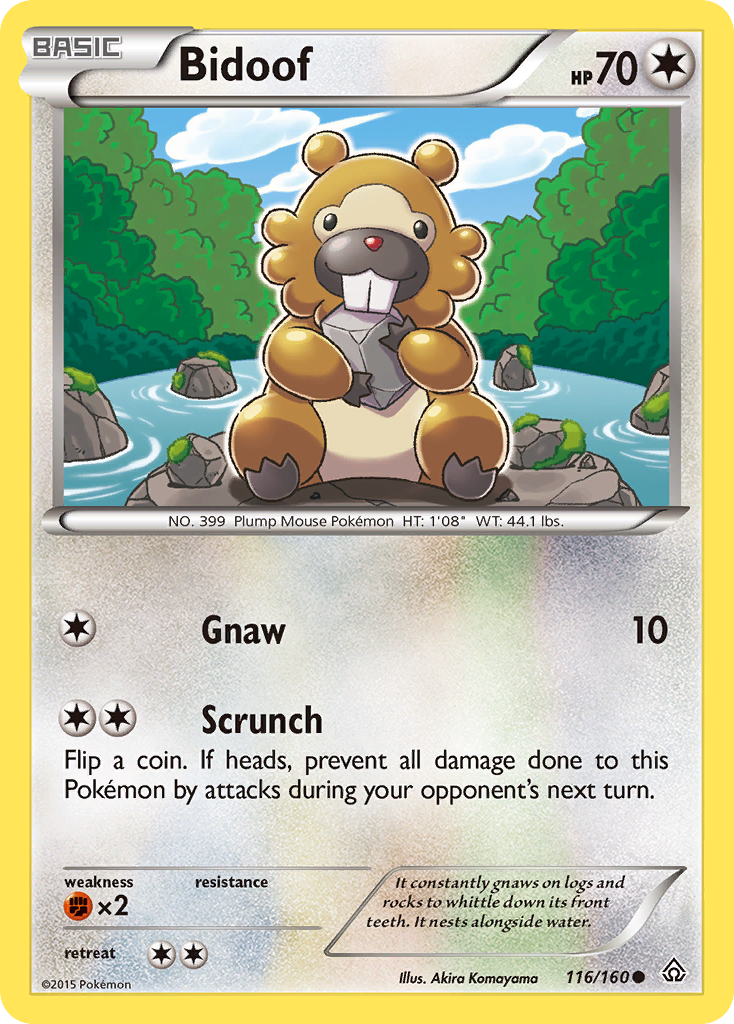 Bidoof – Primal Clash 116/160 Pokémon card