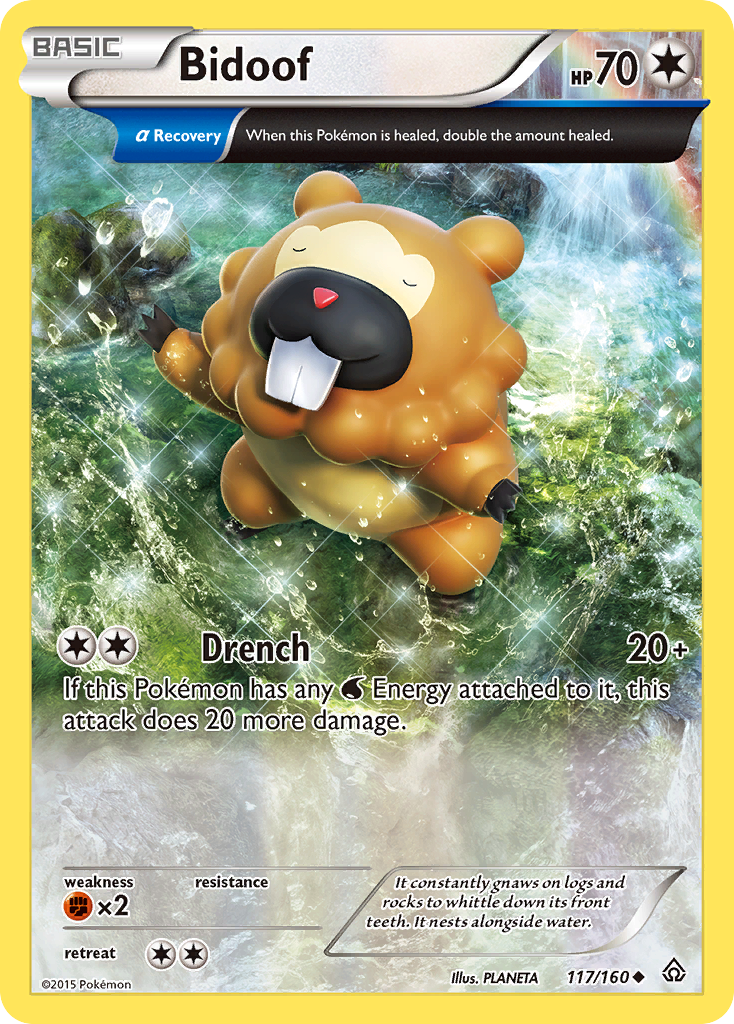 Bidoof – Primal Clash 117/160 Pokémon card