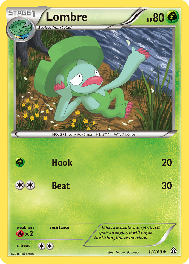 Lombre – Primal Clash 11/160 Pokémon card