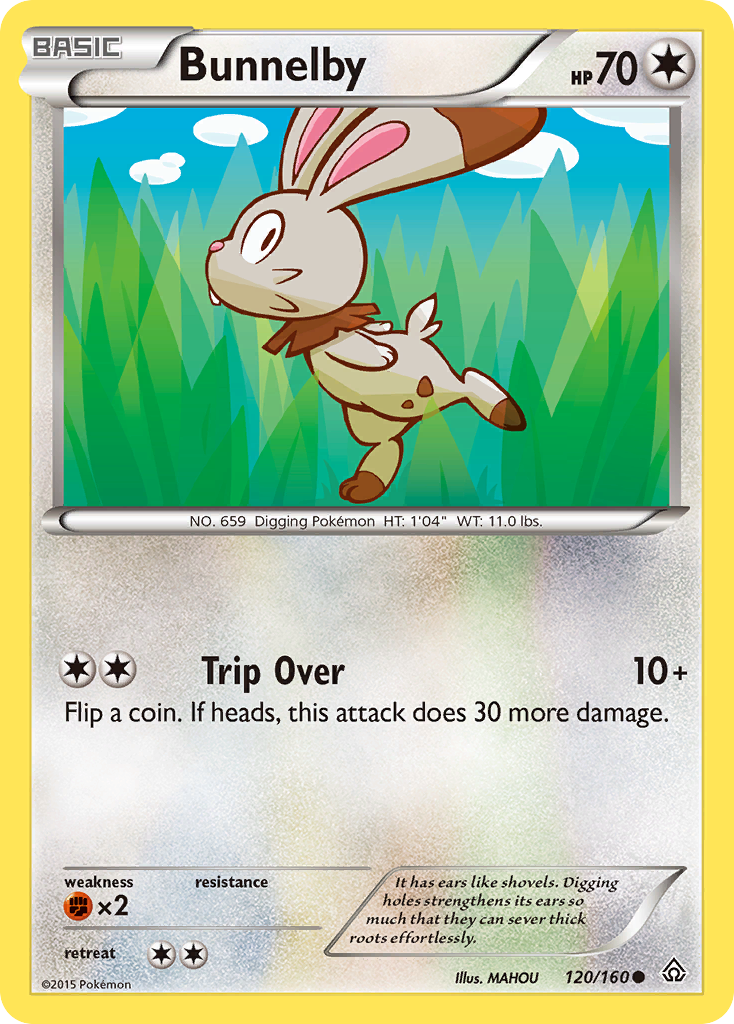 Bunnelby – Primal Clash 120/160 Pokémon card