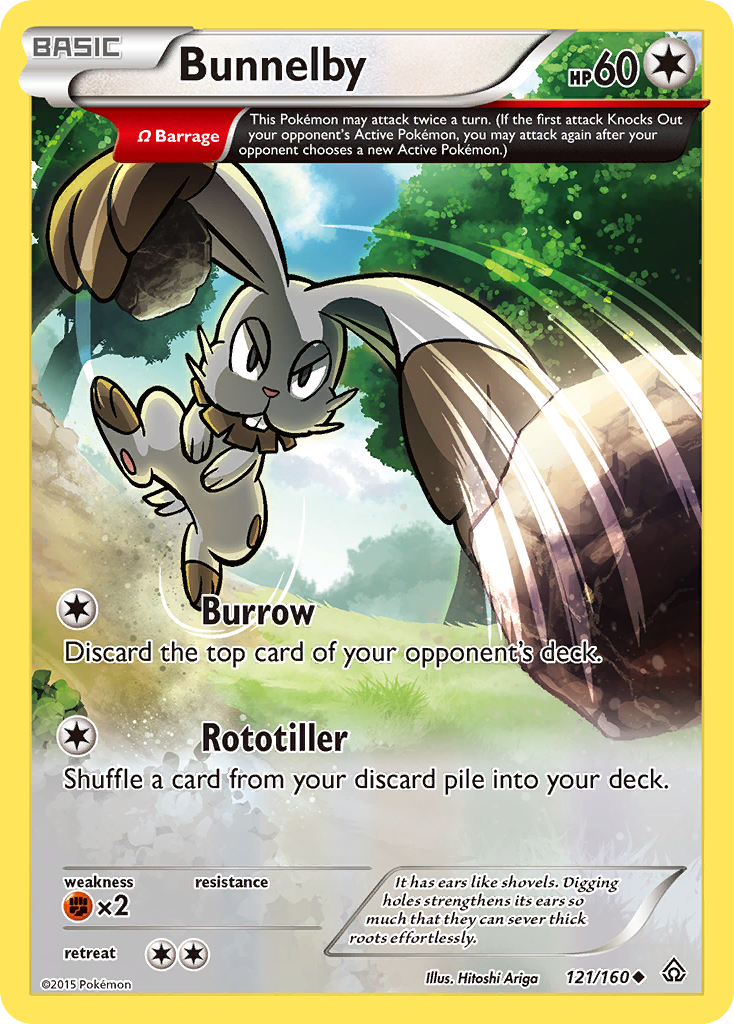 Bunnelby – Primal Clash 121/160 Pokémon card