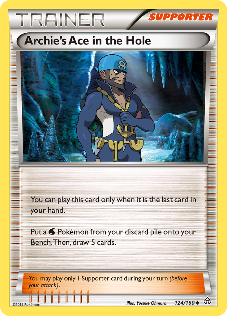 Archie's Ace in the Hole – Primal Clash 124/160 Pokémon card