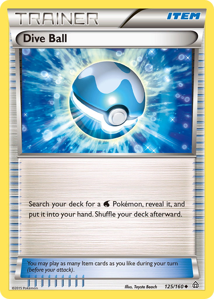Dive Ball – Primal Clash 125/160 Pokémon card