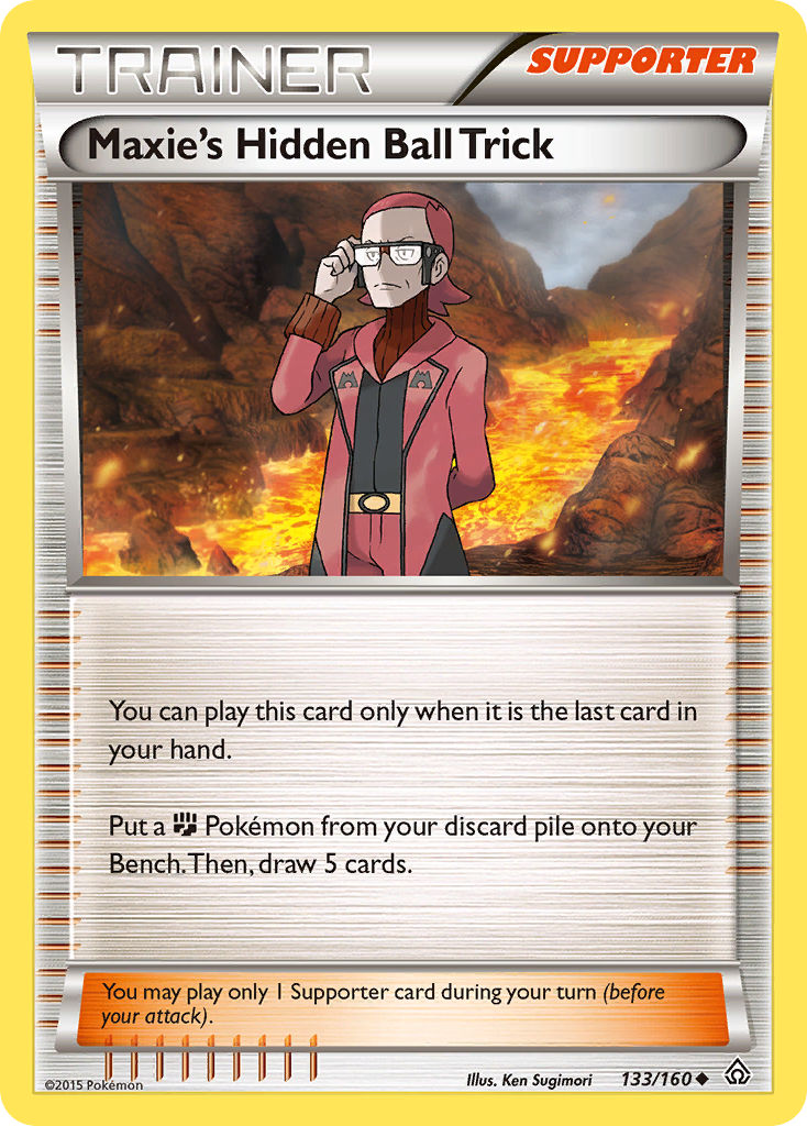 Maxie's Hidden Ball Trick – Primal Clash 133/160 Pokémon card