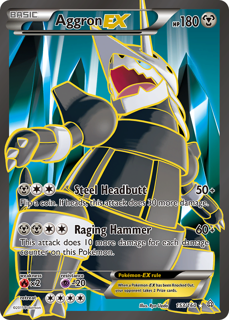 Aggron-EX – Primal Clash 153/160 Pokémon card