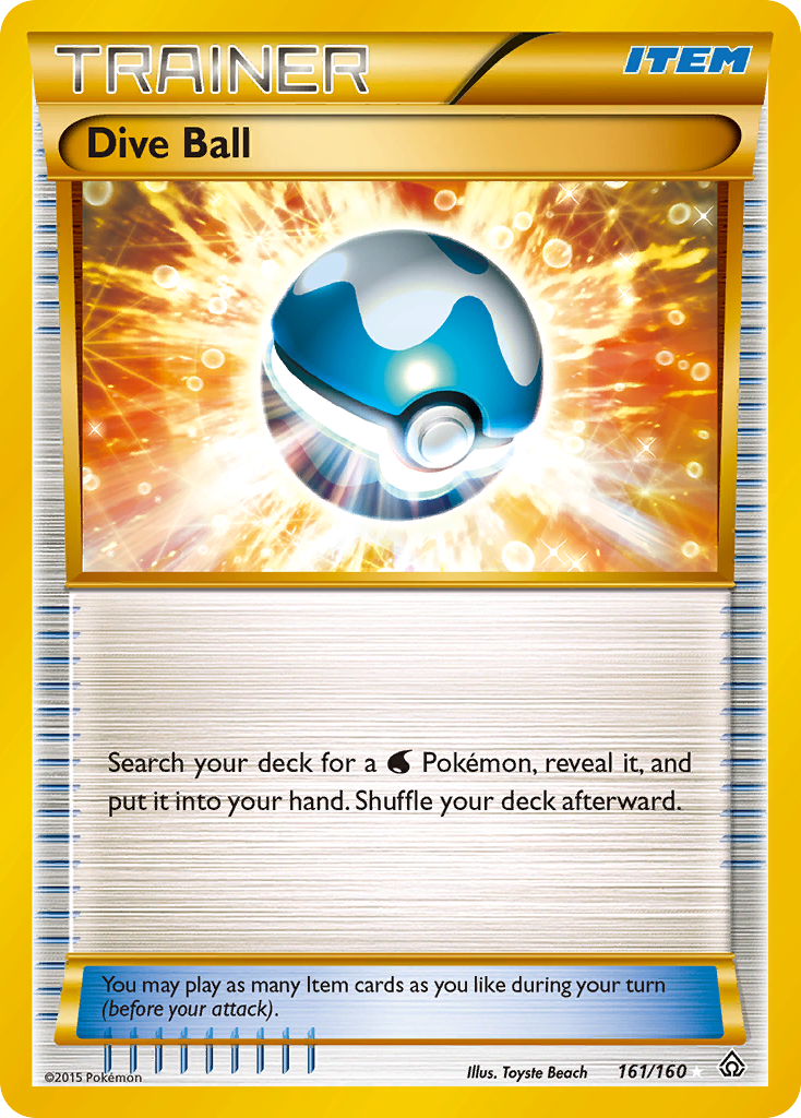 Dive Ball – Primal Clash 161/160 Pokémon card