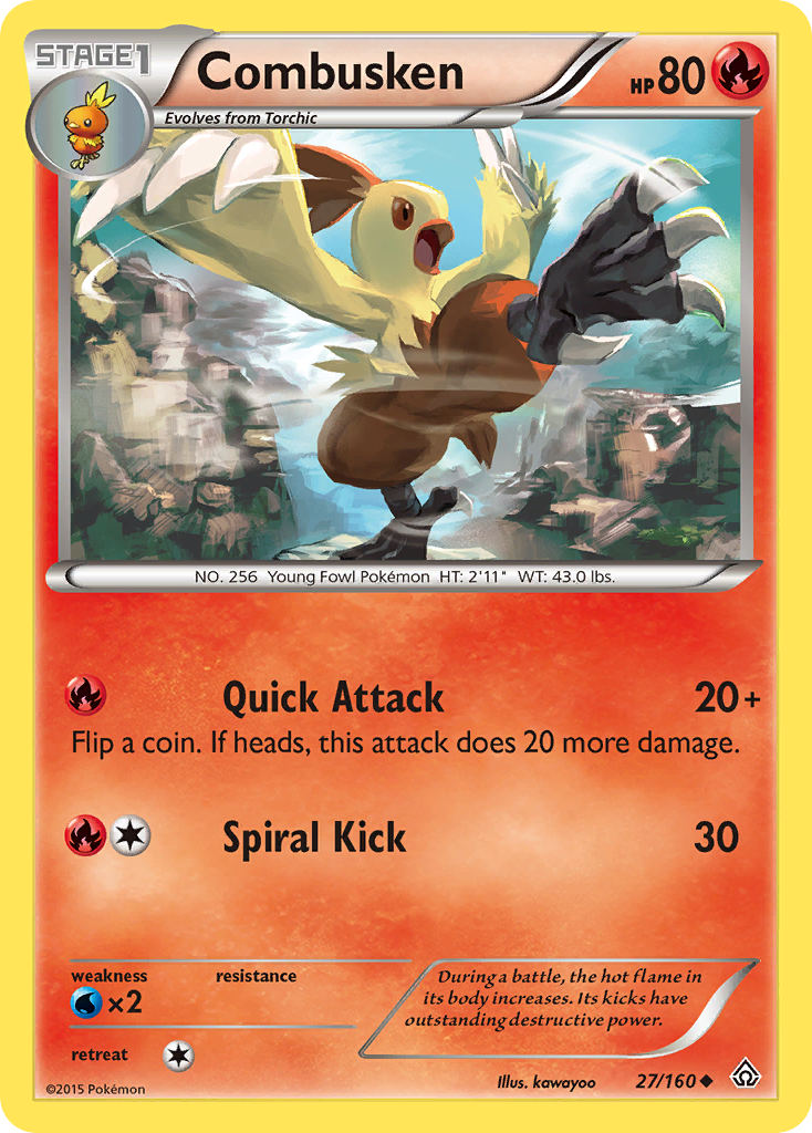 Combusken – Primal Clash 27/160 Pokémon card