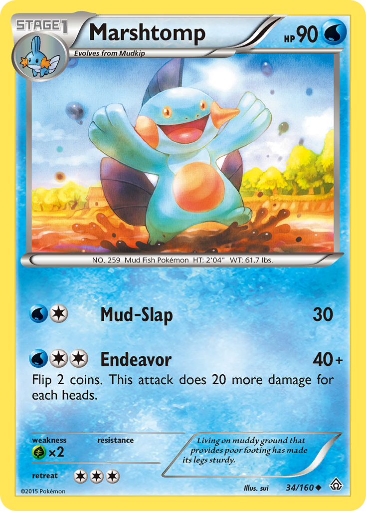 Marshtomp – Primal Clash 34/160 Pokémon card