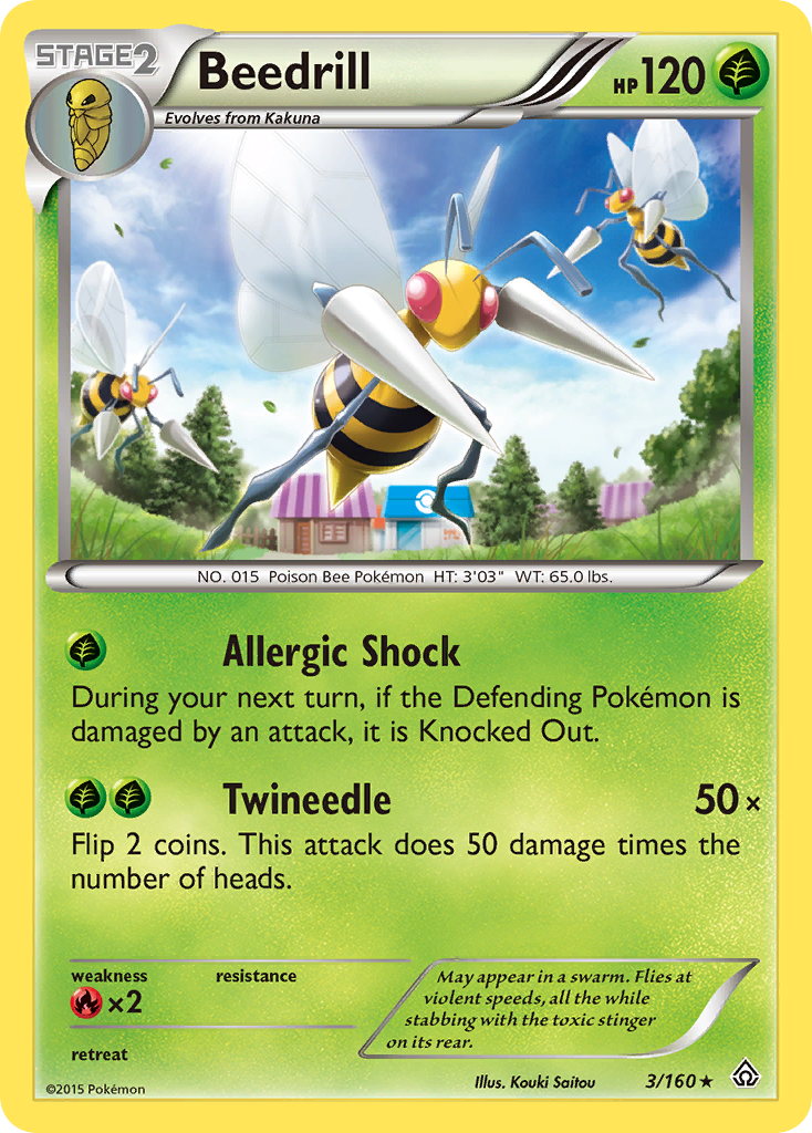 Beedrill – Primal Clash 3/160 Pokémon card
