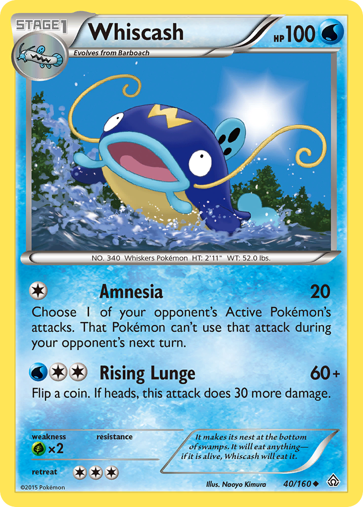 Whiscash – Primal Clash 40/160 Pokémon card