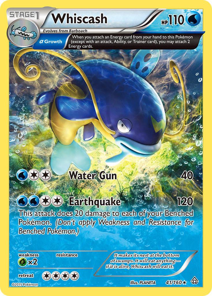 Whiscash – Primal Clash 41/160 Pokémon card