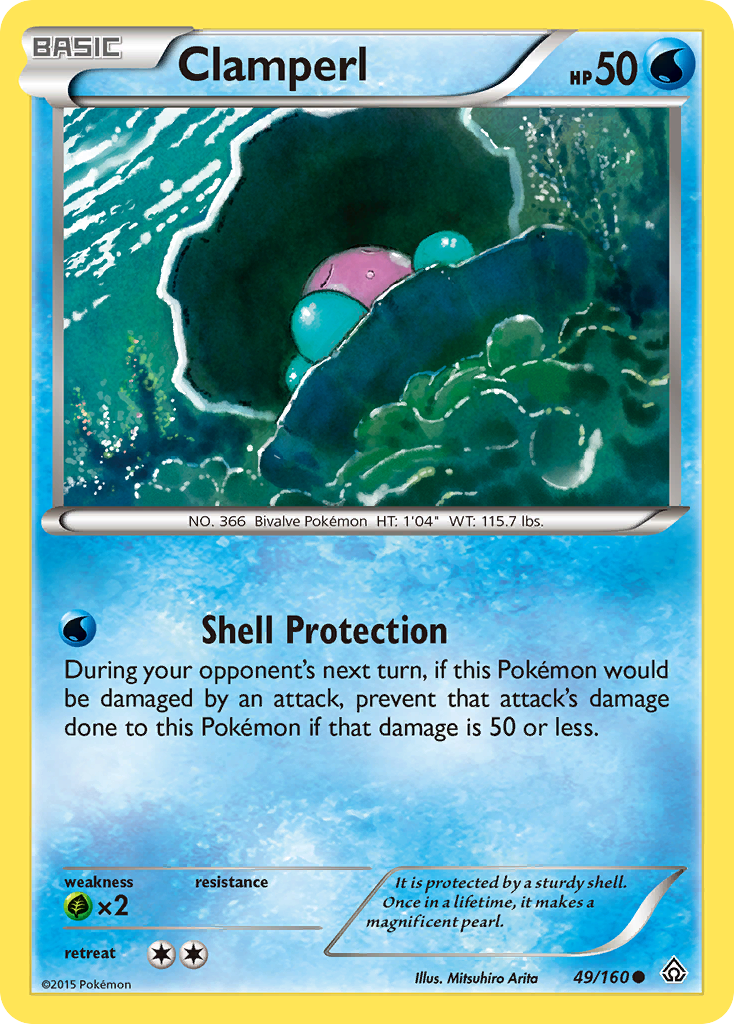Clamperl – Primal Clash 49/160 Pokémon card