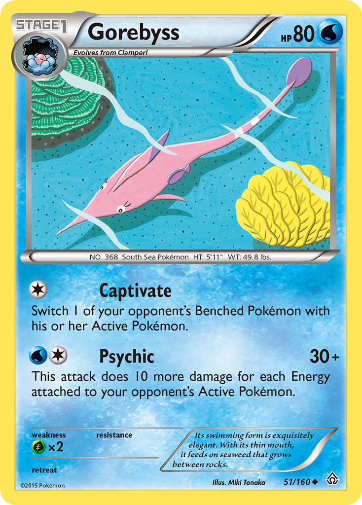 Gorebyss – Primal Clash 51/160 Pokémon card