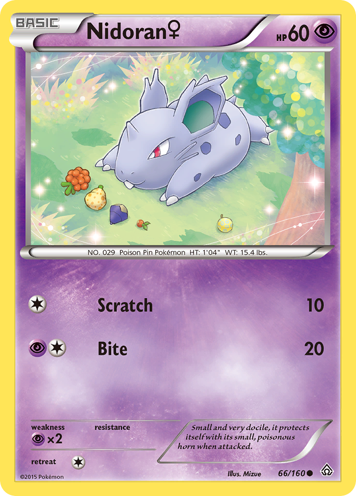 Nidoran ♀ – Primal Clash 66/160 Pokémon card